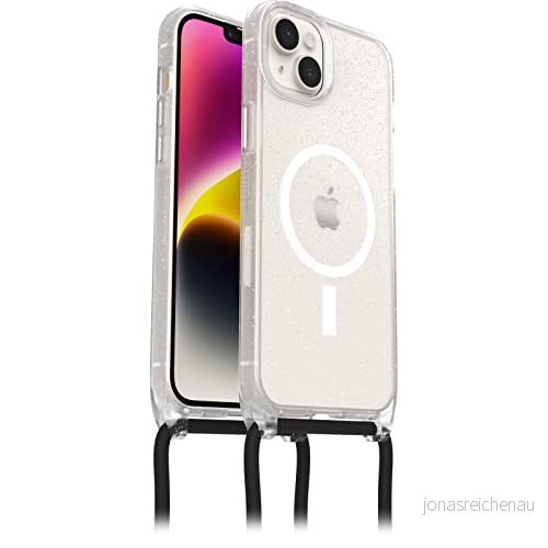 OtterBox React Necklace Case med MagSafe för iPhone 14 Plus, ultratunnt, skyddande skal justerbart och avtagtart halsband, testad till militärstandard, Stardust 840304726424
