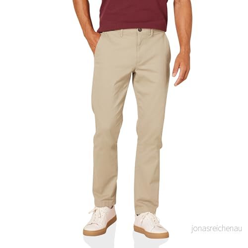 Amazon Essentials mäns Slim Fit casual stretch chino byxa, kakibrun, 31 B x 34 L 191770607121