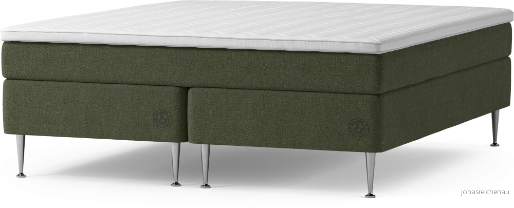 Asperö Comfort Kontinentalsäng, dubbelsäng med bäddmadrass Comfort och sängben DyCYi
