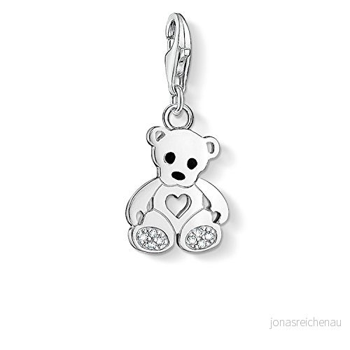 Thomas Sabo Dam berlock nallebjörn charm klubb 925 sterlingsilver 1119 041 14, sterlingsilver, kalltemail, Zirkonia 4051245143591