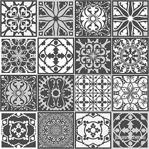 16 x självhäftande imitation cement väggplattor, Azulejos, 10 cm 5415231257300