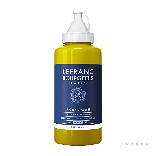 Lefranc & Bourgeois 300472 fin akrylfärg, 750 ml tub, högpigmenterad, dute opacitet, krämig homogen struktur, gul 3013643004721