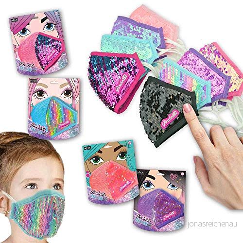 Girabrilla Nice Group Fashion Mask med vändbara paljetter, justerbara elastiska band, flerfärg, 1 st (förpackning 1), 2810 8056779028105