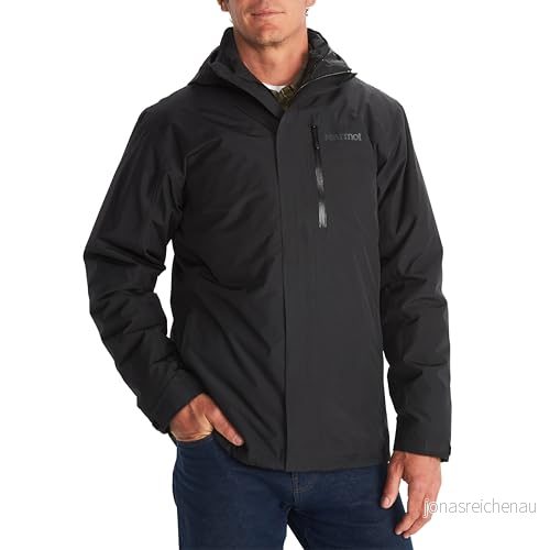 Marmot Män Ramble Component Jacket, Vattentät Jacka, Lätt 3 I 1 Regnjacka Med Huva, Vindtät Regnrock, Andningsbar Vindjacka För Löpning Och Vandring, Black, XXL 195115277192