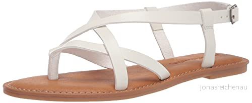 Amazon Essentials Casual Strappy Sandal för kvinnor, Vitt, 9 US 840174922292