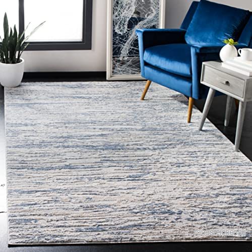Safavieh multifunktionell matta område 120 X 180 cm Ivory/Blue 889048768338
