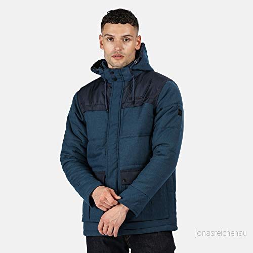 Regatta herr Arnau vattenavvisande termoskydd isolerad ull look jacka förvirrad/quiltad Blue Wing/Navy L 5057538733035