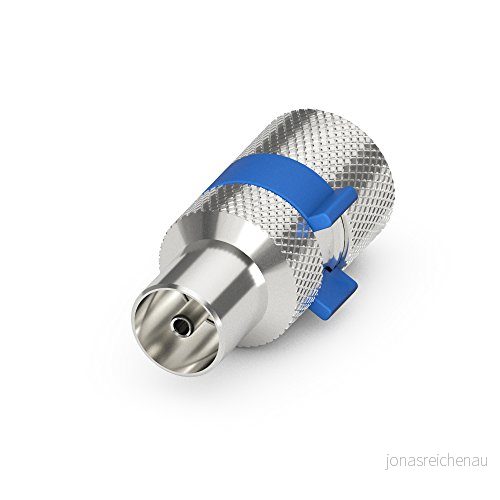Sonero, IEC kontakt för sat kabel, antennkabel, koaxialkabel med ⌀ 6,57,5 mm, enkel självbeklädnad, krom, set om 4 4251364742082