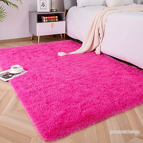 Foxmas mjuka fluffiga mattor för sovrum barnrum plysch lurvig barnkammarmatta lurviga prydnadsmattor pojkar flickor, studentrum luddiga vardagsrum heminredning matta, 1,2 m x 1,8 m, 715002888470