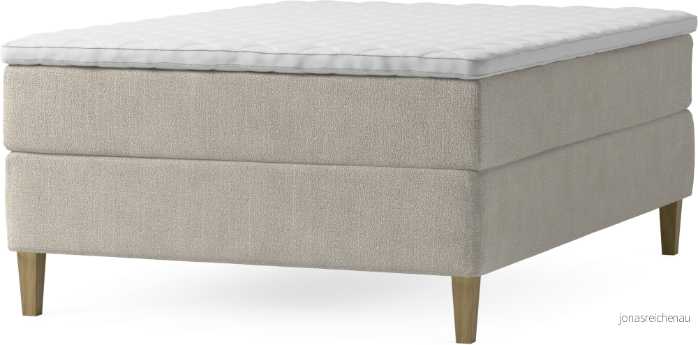 Delux Dream Kontinentalsäng, enkelsäng 140 cm med bäddmadrass och sängben DOhWM