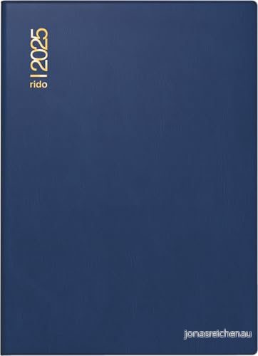 rido/idé fickkalender modell Technic II (2025), 1 sida = 2 dagar, A6, 304 sidor, plastomslag, blå 4003273784611
