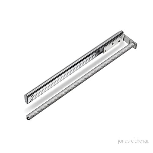 Aluminium handdukstork TED 1 armig Krom polerad (450 730 mm, utdragbar) Teleskopisk för badrum eller kök från SOTECH 4250496623139