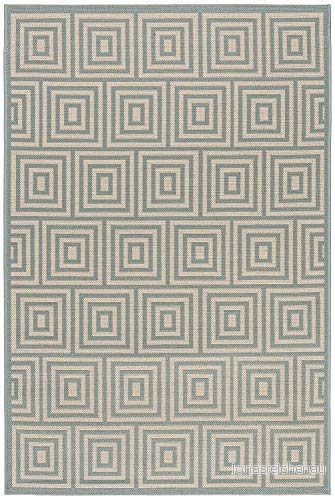 Safavieh Multifunktionell inomhus/utomhatta, vävd polypropylenmatta, grädde/aqua, 90 x 150 cm 889048610996