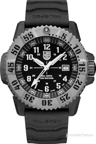 Luminox Analog schweizisk kvartsurverk klocka för män med gummiarmband XL.3351.1 set, svart, Rem 7611382654793