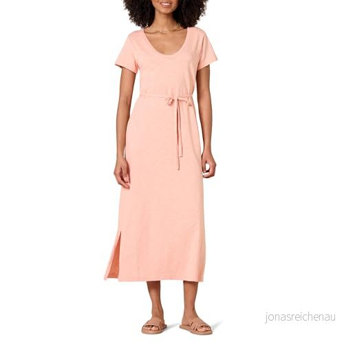 Amazon Essentials kortärmad midi t shirt klänning för kvinnor, korallrosa, XX Large 196433139063