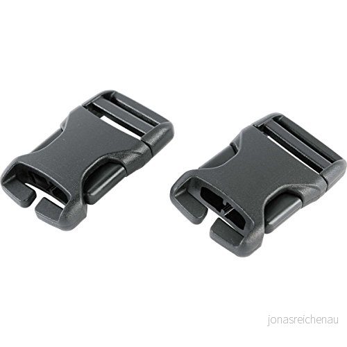 Tatonka Unisex vuxen SR Buckle 20 mm QA (1 par) spänne, svart, 4013236990195