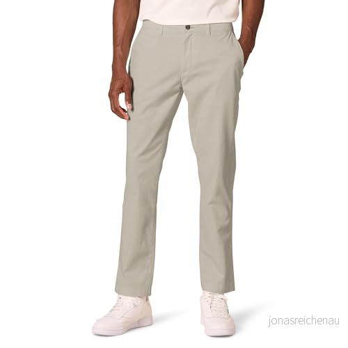 Amazon Essentials chinos för män, bekväm, tvättad stretch, sportiga skurna, ljus kakibrun, 42 W/30 l 193548106843