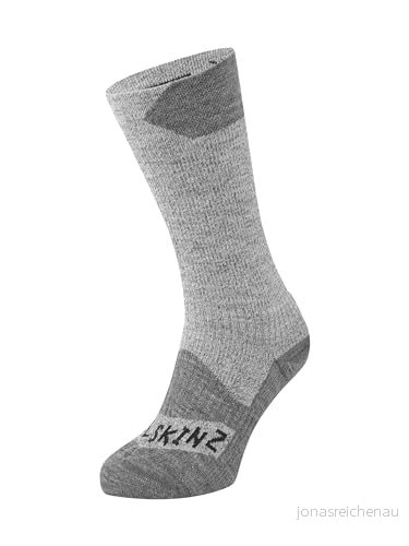 SEALSKINZ Vattentät allvädersstrumpa Grå/gråmelerad 5055754425147