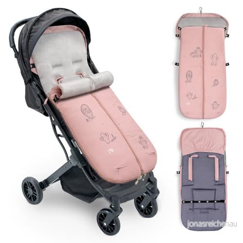 Interbaby Universella vintersäckar för barnvagnar, Kaktusar rosa 8435690608656