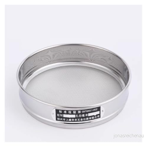 1pc Lab Sieve Dia 20cm from 10Mesh to 200Mesh Stainless Steel Net Chrome Body Test Standard (Capacity : 60 mesh(0.3mm)) 7546164729331