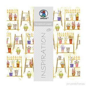 Ursus 703000294 premium glitter scrapbook papper blomma butik, ca 30,5 x cm, 5 ark, motiv 294 4008525201168 Ursus 703000294 premium glitter scrapbook papper blomma butik, ca 30,5 x cm, 5 ark, motiv 294 4008525201168