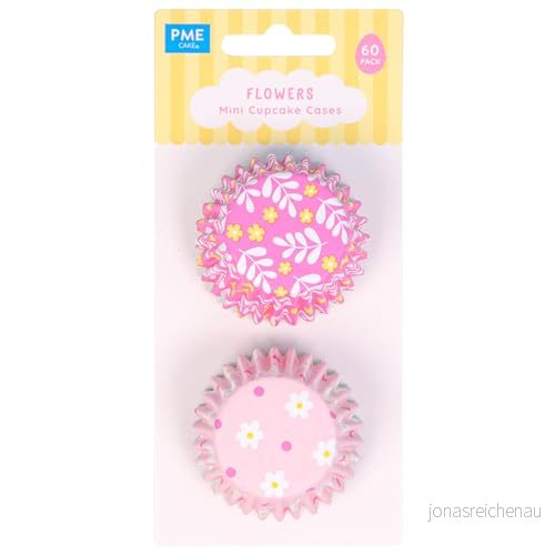 PME Påskfoliefodrade muffinsfodral, blommor ministorlek (paket med 60) 5061027431388