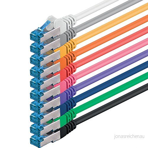 1aTTack 10 m Cat6 Cat6a Lan RJ45 8P8C Gbps färger stycken 4250344832676