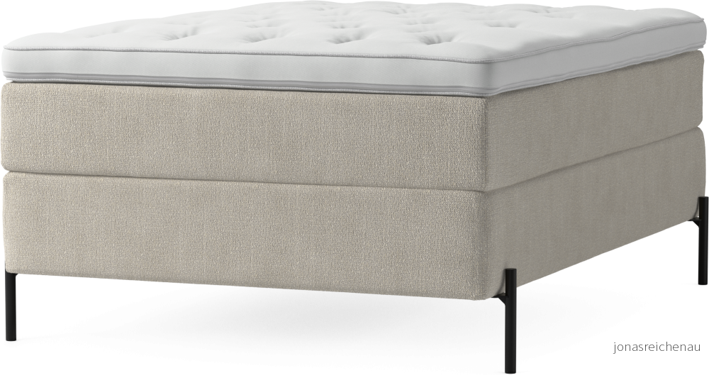 Delux Dream Kontinentalsäng, enkelsäng 140 cm med bäddmadrass och sängben BOuLX