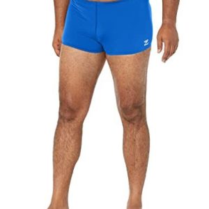 Speedo Herrbaddräkt med kvadratiskt ben Endurance+ solida badbyxor, blå, 38, blå 11527144344