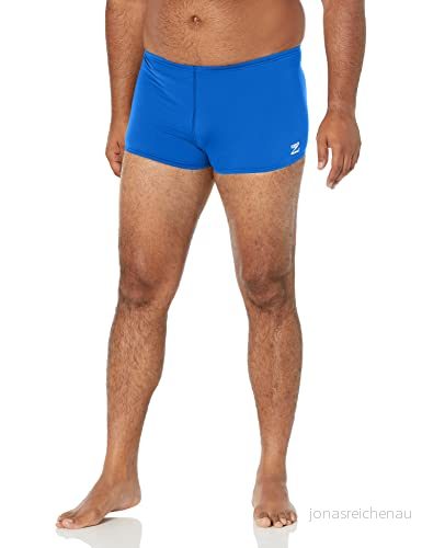 Speedo Herrbaddräkt med kvadratiskt ben Endurance+ solida badbyxor, blå, 38, blå 11527144344