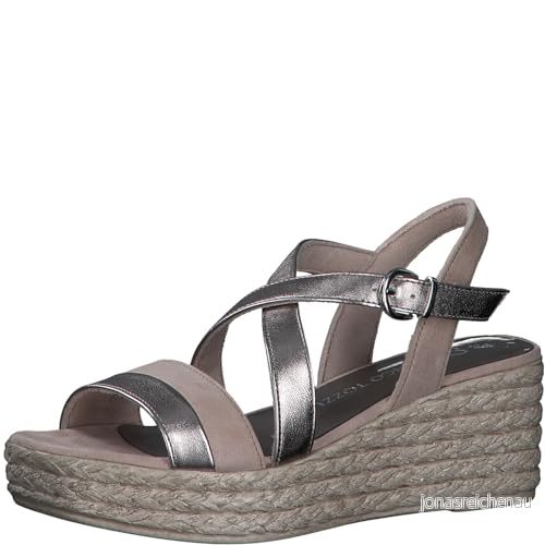 MARCO TOZZI dam Feel Me fotbädd, mjukt foder, 22837542 kilsandaler, Rose Met Comb, 39 EU 4064231625544