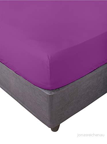 Lakan, elastisk, mjuk, bekväm, anti pilling. Bomull 50% polyester. Aubergine. 180 x 200 cm 9008837034046