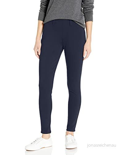 Amazon Essentials dam pull on stickad jegging (finns i plusstorlek), marinblå, Large 194223304301