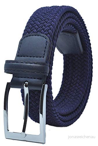 Ashford Ridge 33 mm elastiskt bälte för män (för midjestorlekar 80 cm 150 cm), Mörkblå, 150cm (total längd 165cm) 5055158529007