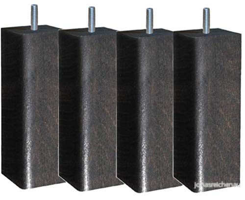 Margot Douceur skandinavisk kvadratisk uppsättning 4 fötter för laterrost trä 5 x 18 cm, trä, Chêne grisé, cm 3700527849263