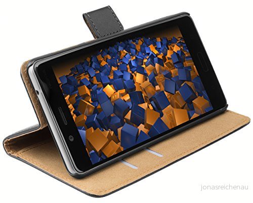 mumbi väska Bookstyle Case kompatibel med Nokia 8 skal mobilväska Wallet, svart 4251077282622