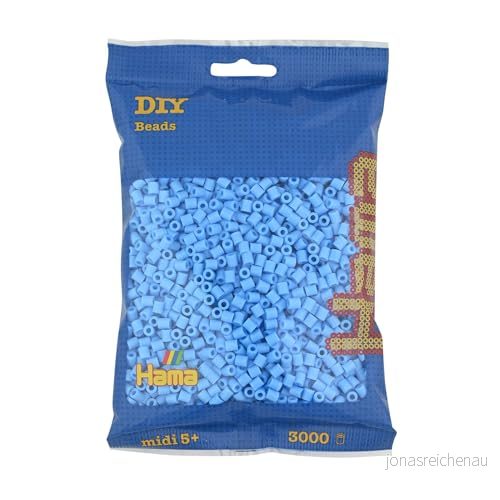 Hama Pärlpåse Ca 3000 Midi Fuse Pärlor Mosaikdekoration Konst & Hantverk för Kreativa Barn Från 5 år pastel blue 28178201463
