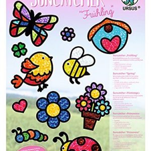 Ursus 21210099 Suncatcher, vår, 300 g/kvm, 12 solcatcher, i olika storlekar och motiv, inklusive pysselinstruktioner, perfekt som färgglad fönsterdekoration, svart, medium 4008525227540 Ursus 21210099 Suncatcher, vår, 300 g/kvm, 12 solcatcher, i olika storlekar och motiv, inklusive pysselinstruktioner, perfekt som färgglad fönsterdekoration, svart, medium 4008525227540