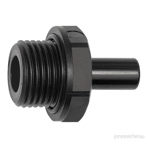 RIEGLER 136504-75.038-10 skruvstensar POM, G 3/8, för slang-utomhus-Ø 10 mm, 1 st. 4047322506038