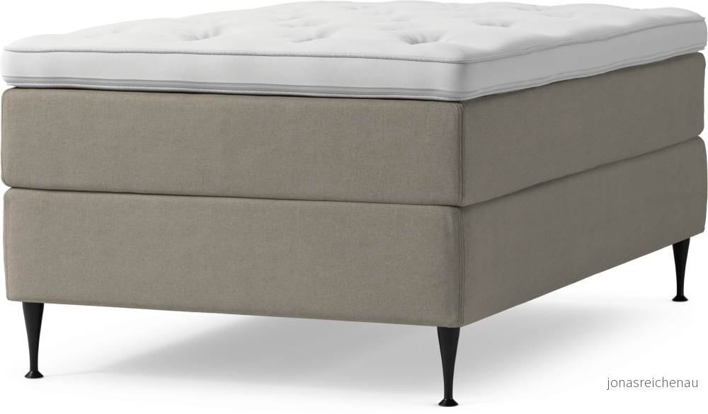 Delux Dream Kontinentalsäng, enkelsäng 120 cm med bäddmadrass och sängben OmEvW