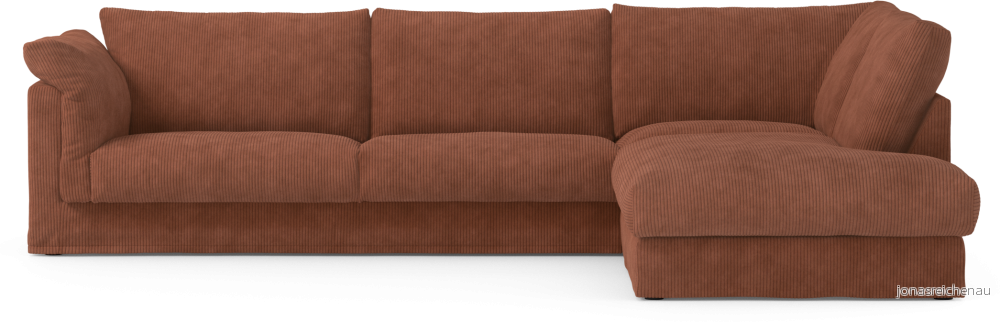 Cherrie 3-sits soffa med divan höger, med kappa VXYbM