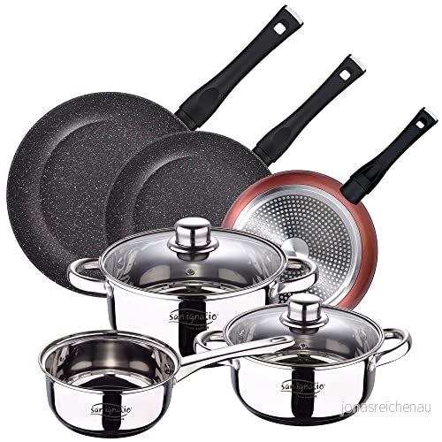 3 PACK Ø20/24 och 28 cms + 5PC KÖKBATTERI I ROSTSTÅL 8434652140739