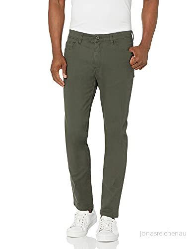 Amazon Essentials herr Skinny Fit 5 fickors komfort stretch chinos byxa (tidigare Goodthreads), oliv, 35 B x 30 L 193548068585