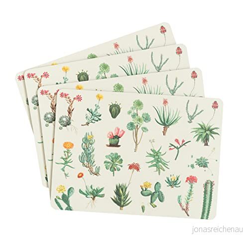 Grupo Erik Botanical Cacti Placemats Set of 4 Cork Beermat and Drip Mat 11 x 8 inches 28 20 cm Creative Tops Outdoor 8435497277239