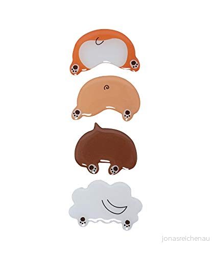 Pearhead hundmagneter set, hundmagnet, pudel mops labb corgi butt, hundälskare magneter, kylskåpsmagneter, set med 4 698904510963