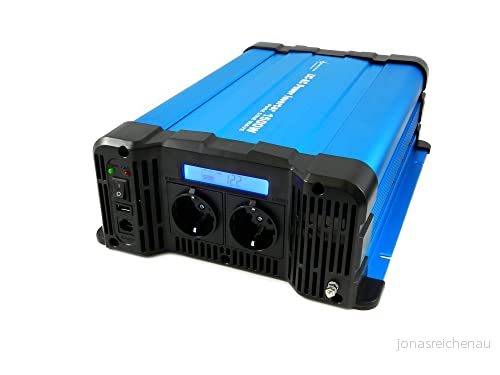 Solartronics Spänningsomvandlare FS1500D 12V 1500/3000 Watt ren sinusblå med skärm 4260464592190