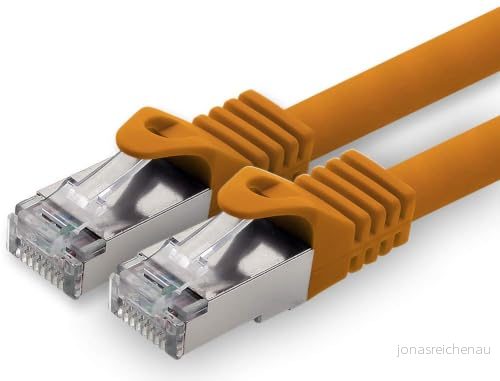 2,0 m orange 1 stycke CAT.7 nätverkskabel patchkabel SFTP PIMF LSZH Gigabit Lan kabel 10Gb s cat7 raw med RJ45 kontakt Cat6a kompatibel CAT5 CAT6 cat8 4251073604718