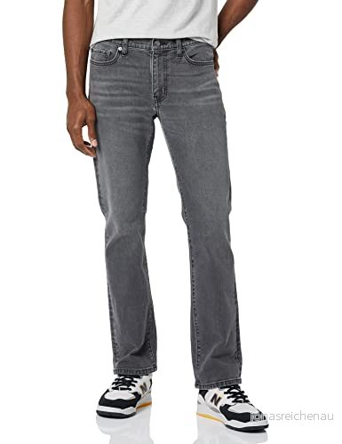 Amazon Essentials Men's Bootcut jeans smal passform, Tvättad grå, 29W / 32L 196433110932