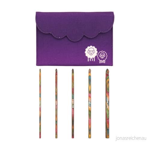 KnitPro Virknål Set, Symfonie Enkelslut av trä, 3.50, 4.50, 5.00, 6.00 and 8.00mm 8907628026837