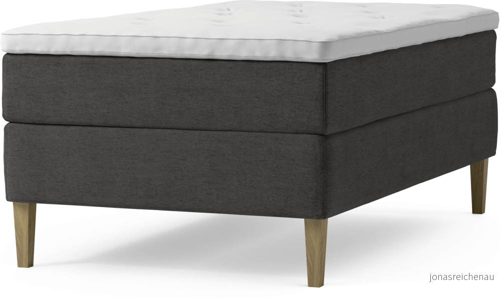 Delux Dream Kontinentalsäng, enkelsäng 120 cm med bäddmadrass och sängben QMrY9